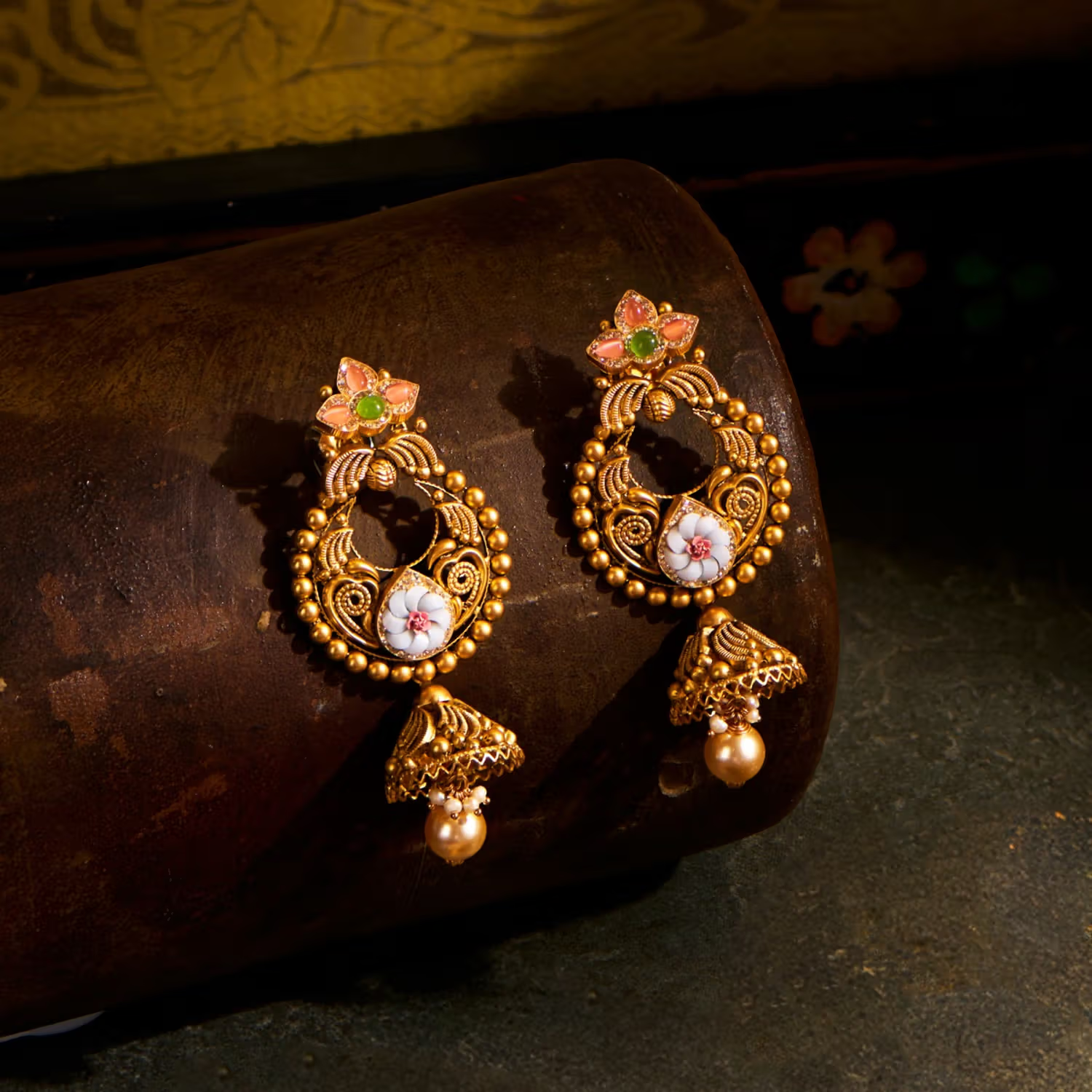 Traditional Gold Antique Earring